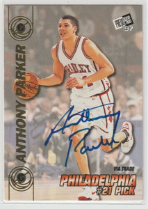 1997 Press Pass Double-Threat Certified Autograph Basketball Auto Anthony Parker