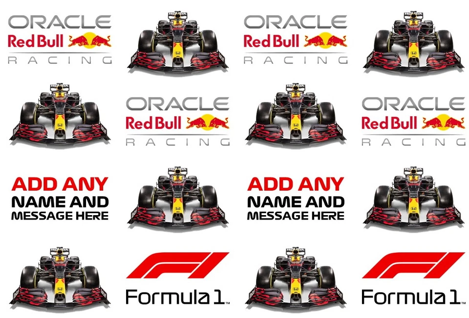 F1 Formula 1 Redbull 2022 Personalised gift wrapping paper Birthday Christmas