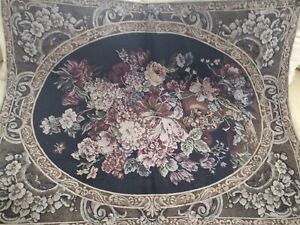 28"x 36" TAPESTRY DECOR PICTURE of floral print (see pics for details)