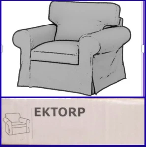 IKEA EKTORP Sesselbezug, Remmarn hellgrau 804.722.94 PLUS FAST ZWEITES SET! - Bild 1 von 3