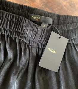 Maje Hose Jogpants Pyjamastil schwarz 34 36 *NEU* - Bild 1 von 9