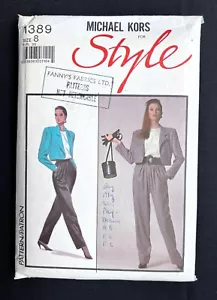 Style 1389 Misses Jacket/Top/Pants Michael Kors Vintage 1988 Pattern sz 8 Uncut - Picture 1 of 2