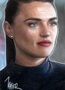 SUPERGIRL Lena LUTHOR Katie McGrath DC Comics Sketchkarte DRUCK offene Ausgabe  - Bild 1 von 2