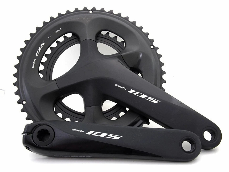 Shimano 105 FC-R7000 50-34T Compact 2x11 Speed CrankSet 170mm, Black - Image 1 of 1
