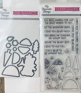 My Favorite Things Beary Big Adventure Stempel- und Stanzset Bären neue Die-Namics - Bild 1 von 2