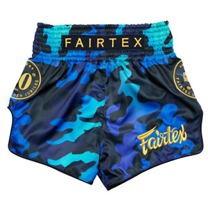 FAIRTEX Shorts for Boxing Muaythai Camouflage Golden Jubilee LUSTER Satin Trunks