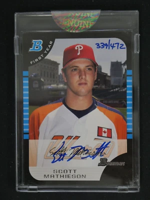 SCOTT MATHIESON 2006 BOWMAN ORIGINALS BUYBACK AUTO 339/472 PHILLIES ON-CARD AUTO - Image 1 of 2