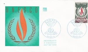 FRANCE 1969 FDC UNESCO YT SERVICE 39 - Picture 1 of 1