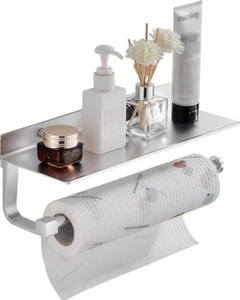 Toallero de papel de montaje en pared Danpoo con estante de aluminio mate nuevo en caja - Imagen 1 de 3