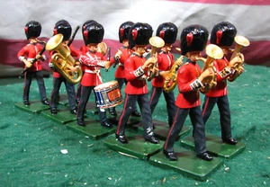 10 Professionally Painted 54MM Coldstream Guards Marching Band Metal Soldiers - Picture 1 of 9