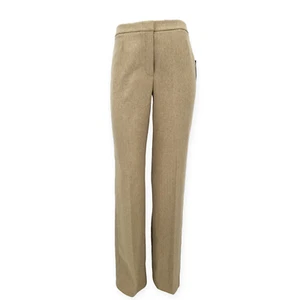 Pantalones de vestir de carrera Black Label Evan Picone marrón tostado forrados en espiga talla 6 - Imagen 1 de 6