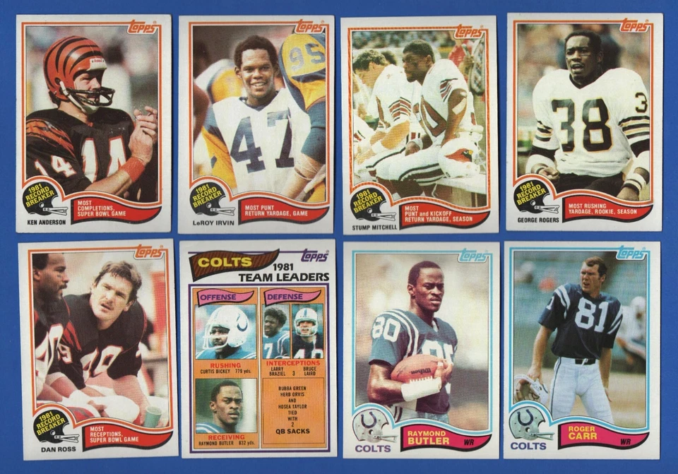 1982 TOPPS NFL FOOTBALL CARD 1-270 SEE LIST - Image 1 of 1