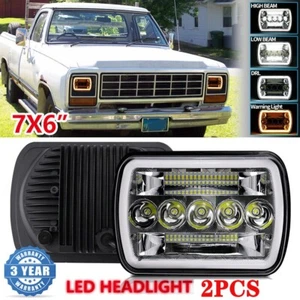 Pair For Ford F-150 1981 1982 1983 1984 7x6 5x7" LED Headlights Hi Lo Beam H6054 - Picture 1 of 19