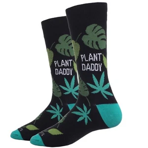Plant Daddy Men's Crew Socks Size 10-13 Sock Harbor Garden Novelty Fashion New - Imagen 1 de 1