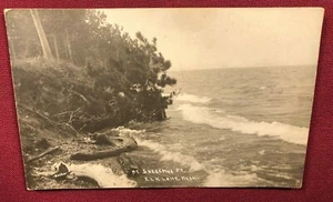 Vintage RPPC Photo Postcard At Skegemog Pt. Elk Lake Michigan - Picture 1 of 4