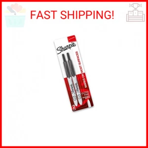 SHARPIE Retractable Permanent Markers, Ultra Fine Point, Black, 2 Count - Picture 1 of 2