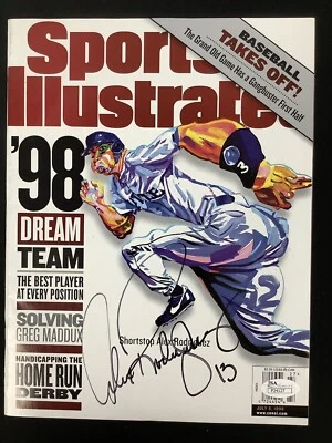 Alex Rodriguez Signed Sports Illustrated 7/6/98 No Label Baseball NYY Auto JSA - Image 1 of 4