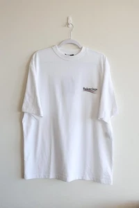 New Balenciaga White Political Campaign Oversized Men's T-Shirt Size SMALL - Picture 1 of 3
