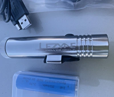 Lezyne Power Drive  & 2 new rechargeable batteries & handlebar mount - Image 1 of 4