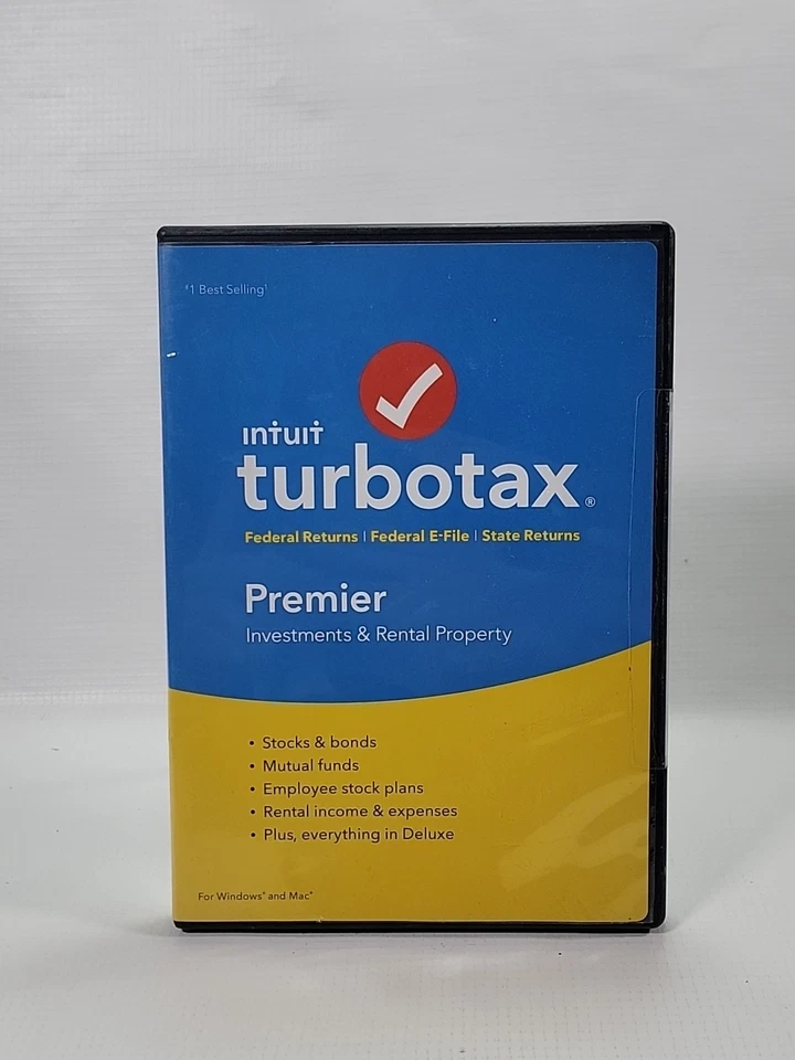 2017 Intuit TurboTax Premier Investments Rental Property Tax CD Windows PC & Mac - Image 1 of 4