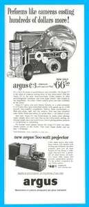 Argus flash camera 35mm photography projector vintage print ad 1954 - Picture 1 of 4