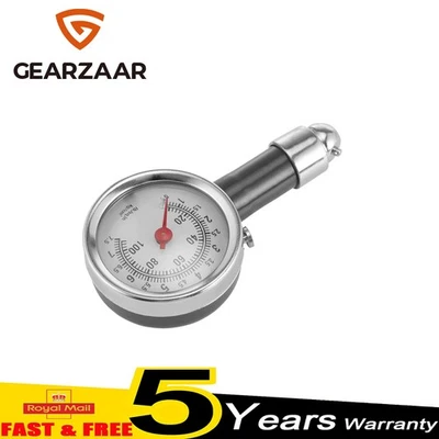 Professional Tyre Pressure Gauge Air Measurement PSI/BAR Release Button Car Bike - Image 1 of 4