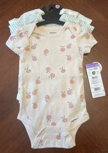 Gerber Baby Girl Infant Short Sleeve Cotton Bodysuits, 3-Pack Size 0-3M NWT - Picture 1 of 9
