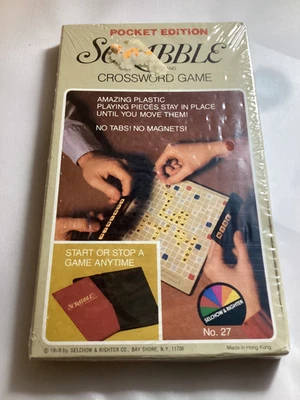 Scrabble Travel Crossword Game Pocket Edition 1978 No. 27 Complete Never Used - Image 1 of 2