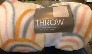 Target Rainbow Throw Blanket 50x60 Multi Colored-Free Shipping! - Picture 1 of 4