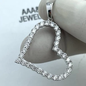 COLGANTE CORAZÓN CIRCONITA CÚBICA PLATA ESTERLINA 925 REAL - Imagen 1 de 6