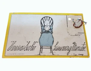 Antique 1906 Postcard "Theres A Sucker Born Every Minute" Baby Illustration - Picture 1 of 2