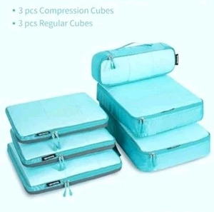 6 Set Compression Packing Cubes for Travel, Lightweight Organizer bags - Picture 1 of 7