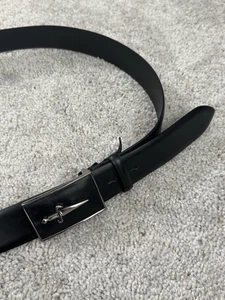 Cesare Paciotti Black Belt Leather w/Dagger Buckle Size 105 US 42 - Picture 1 of 12