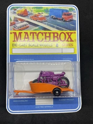 Paquete blister remolque Lesney Matchbox 38 personalizado Honda púrpura naranja vintage. Foto 1 de 4