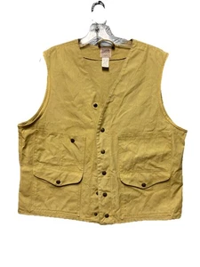 Vintage Filson Tin Cloth Lot 8 Work Vest Hunting Fishing Made In USA Sz 48 - Picture 1 of 11