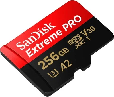 SanDisk Extreme Pro 256GB Micro SDXC UHS-I U3 A2 V30 Waterproof Memory Card - Image 1 of 4