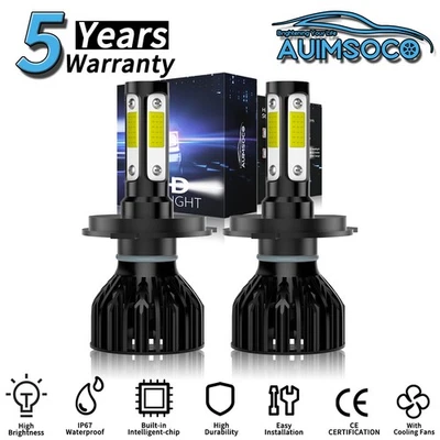 For Acura TL 1995-1998 9003/H4 LED Headlight KIT Bulbs Hi/Lo Beam Super Bright - Image 1 of 4