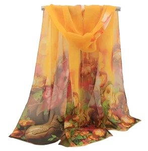 Herbst Schal Blumen NEU kostenloser Versand 60 x 20 cm - Bild 1 von 1