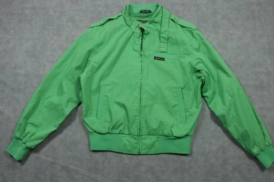 Vintage Members Only Jacket Womens Medium Green Racer Bomber Epaulets Zip 80s - Image 1 of 4