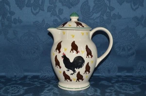 Emma Bridgewater - Rare Cockerel and Hens Lidded Hot water Jug (#L1) - Picture 1 of 6