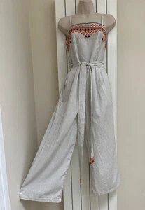 F&F Cotton Jumpsuit - Size 10 - Pockets - New With Tags - Picture 1 of 16