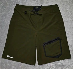 Cabela's Guidewear Green Board Shorts 4Most Repel Swim Trunks Men's Size 36 - Picture 1 of 5
