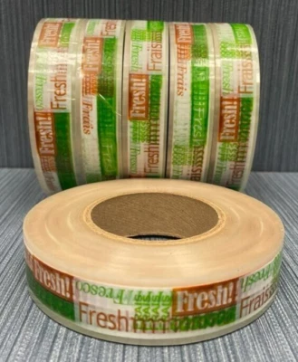 Lot of 6 Rolls Fresh Deli Tamper Evident Tape 1"x500' - Image 1 of 2