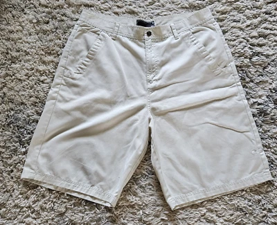 Shorts de algodão vintage Oakley tamanho 38 Y2K skatista cáqui bronzeado bolsos quadrados raros - Imagem 1 de 4