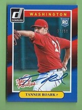 TANNER ROARK Autograph 2017 DONRUSS RECOLLECTION COLLECTION RC BUYBACK AUTO NATS