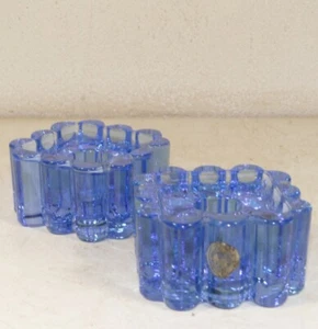HOLMEGAARD Christel Holmgren-Exner - Arcade 2 blue Candle holders - Picture 1 of 2