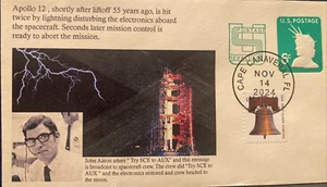 APOLLO 12 HIT 2X BY LIGHTING ON LIFTOFF-ABORT POSSIBLE -JOHN AARON SAVES MISSION - Picture 1 of 8