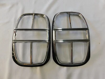 NOS OEM Ford 1968 Galaxie 500 XL LTD Tail Light Lamp Bezels Trim Chrome Pair - Image 1 of 4