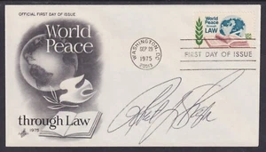 Robert Shapiro, O.J. Simpson Defense Attorney, signed Peace Through Law FDC - Picture 1 of 1