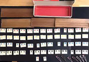 Vintage RUMMIKUB Game Set MADE ISRAEL 99 TILES Orig Box Incomplete NO INSTRUCT - Picture 1 of 19